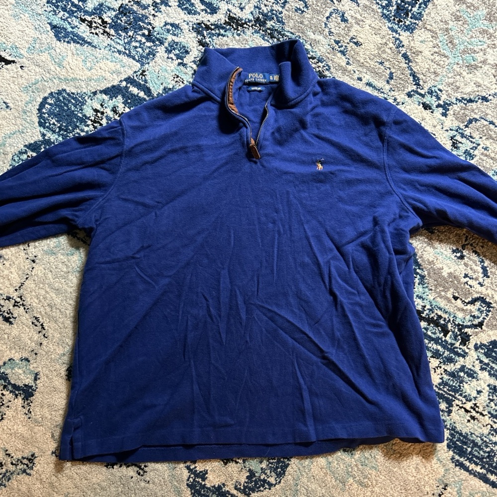 Ralph Lauren Blue Sweatshirt Classic Design